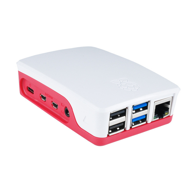 Raspberry Pi 4th Generation Raspberry Pi 4B Plastic Case Chassis Protective Case Red White Black