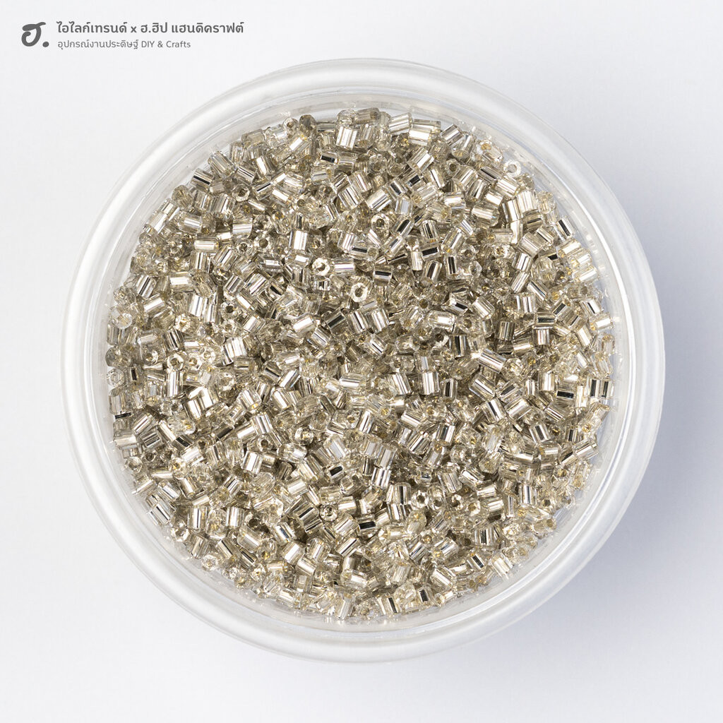 ลูกปัดปล้องสั้น สีเงิน Silver