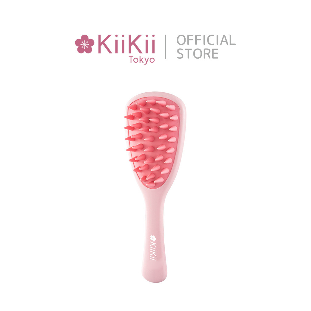 KiiKii แปรงสระผมด้ามจับยาว หัวใหญ่ หวีซิลิโคน แปรงนวดศีรษะ ใช้งานง่าย สบายหนังศีรษะ ไม่ทำร้ายผม