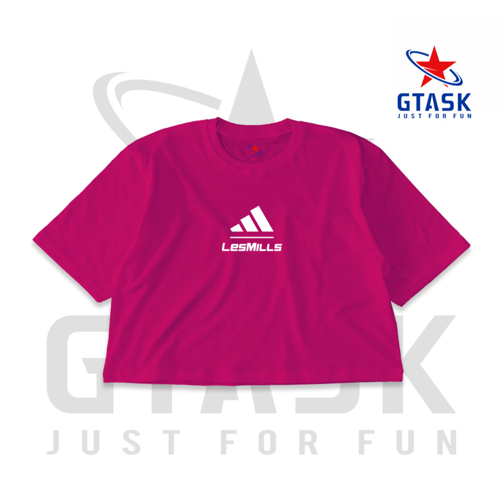 LesMills Oversize Sport Gym Over Size Crop Top เสื้อยืด | Les Mills OverSized Crop Tee สําหรับผู้หญิ