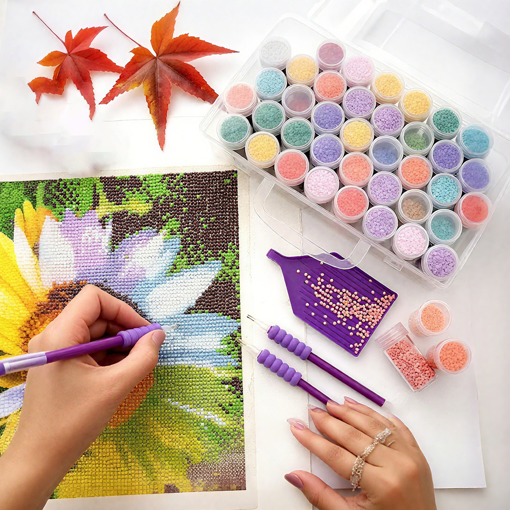 Enduring Diamond Art Storage Box Kit Double Seal Diamond Paint Storage Case คริสตัลโปร่งใส Art Acces