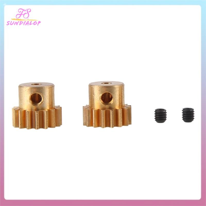 [sundialop.th] 2PC 2.3mm Shaft Metal Pinion Motor Gear 48DP M0.6 M0.8 สําหรับ 1/12 1/16 RC Car 7075 