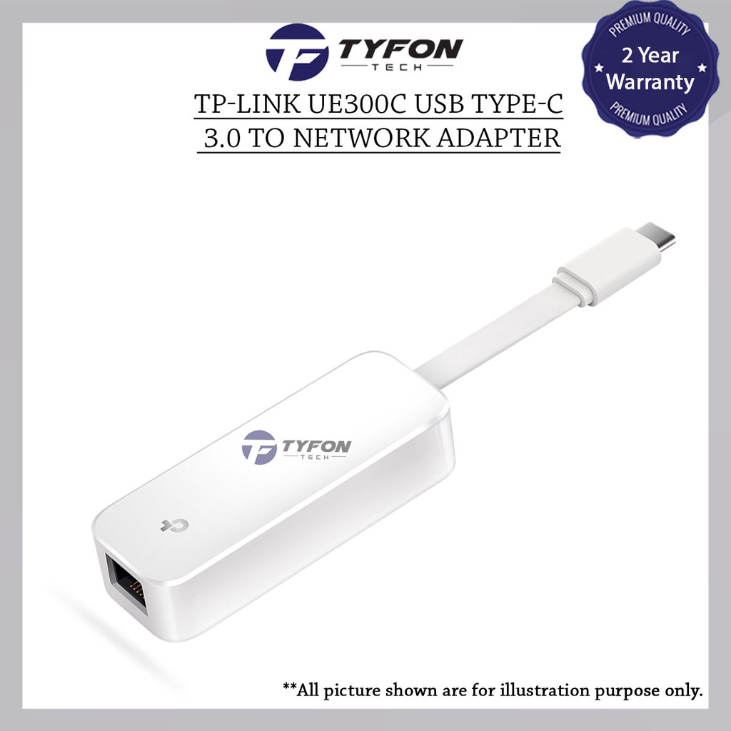 TP-LINK UE300C USB Type-C ถึง RJ45 Gigabit Ethernet Network Adapter