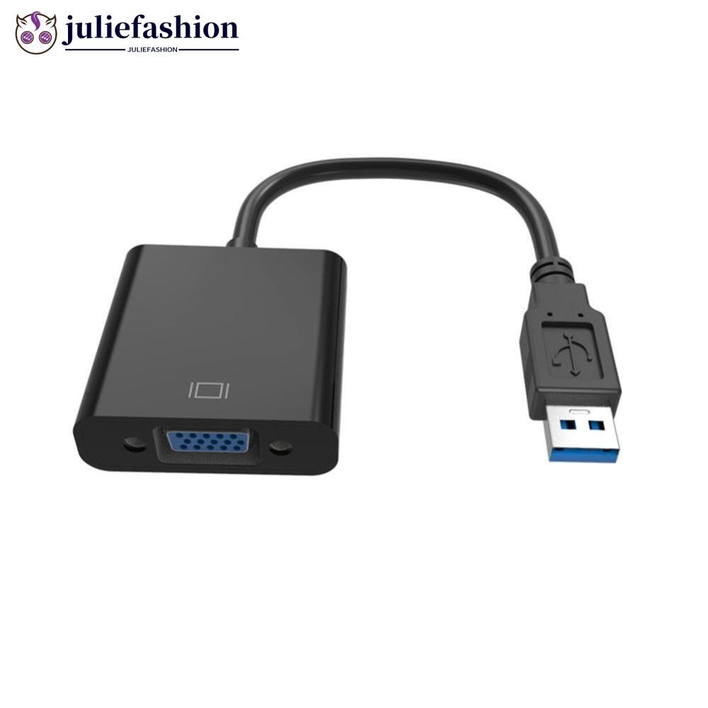 JULIEFASHION USB 3.0 2.0 ถึง VGA 1080P Multi-display อะแดปเตอร์แปลงสําหรับคอมพิวเตอร์โปรเจคเตอร์ C7Q