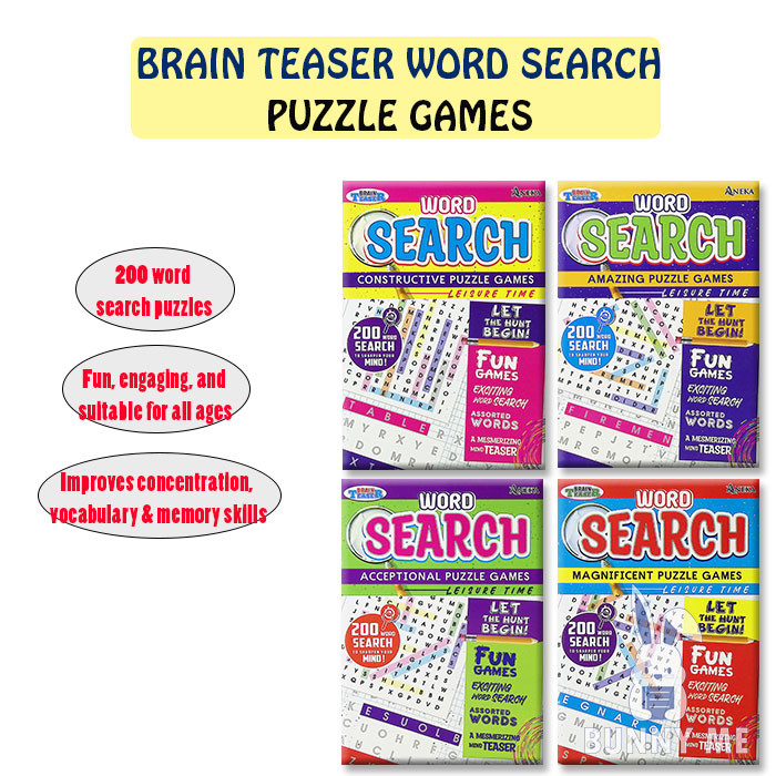 [BUNNY] Anka Publication: Brain Teaser Word Search Puzzle Games 200 Word Search Fun Brain Training