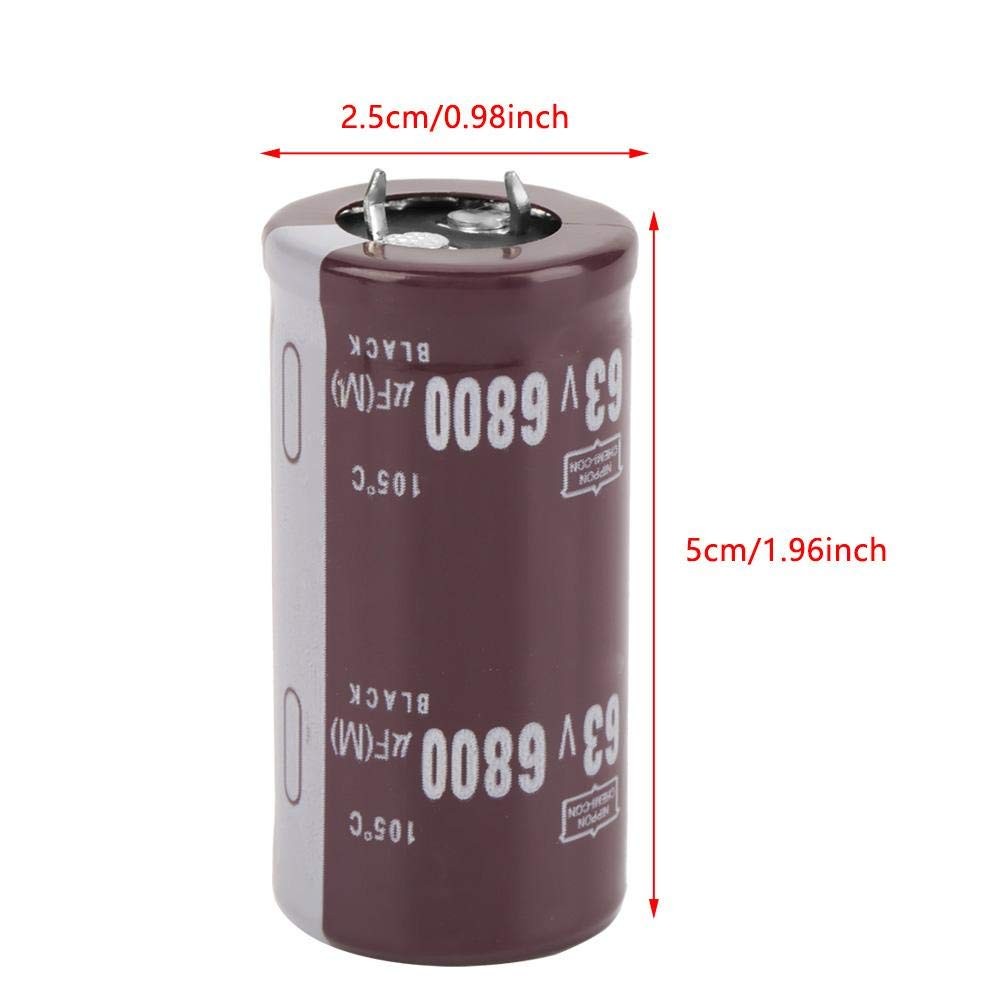 2pcs 63V 6800uF Electrolytic Capacitor ชุดอิเล็กทรอนิกส์ส่วนประกอบชุด 25  50 มม.105 D8WX