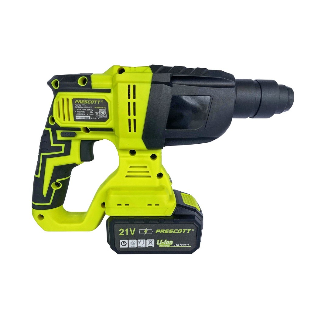 สว่านกระแทกแบตเตอรี่ไร้สาย SDS PLUS 22 mm 21V รุ่น PT2002401 เพรสคอตต์ (Prescott)