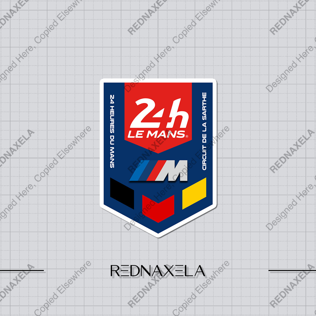 สติ๊กเกอร์ไวนิล 24 Heures Du Mans Mens BMW Logo Outdoor High Quality Waterproof Sticker