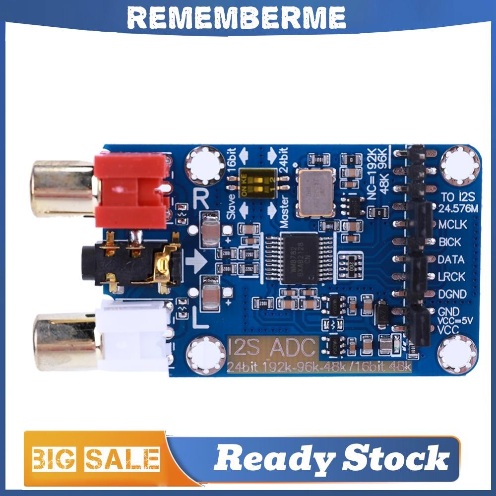 I2S ADC Master Slave โหมด Development Board WM8782S โมดูลการ์ดเสียง 24BIT 192K 96K 48K รองรับ 3.5 มม