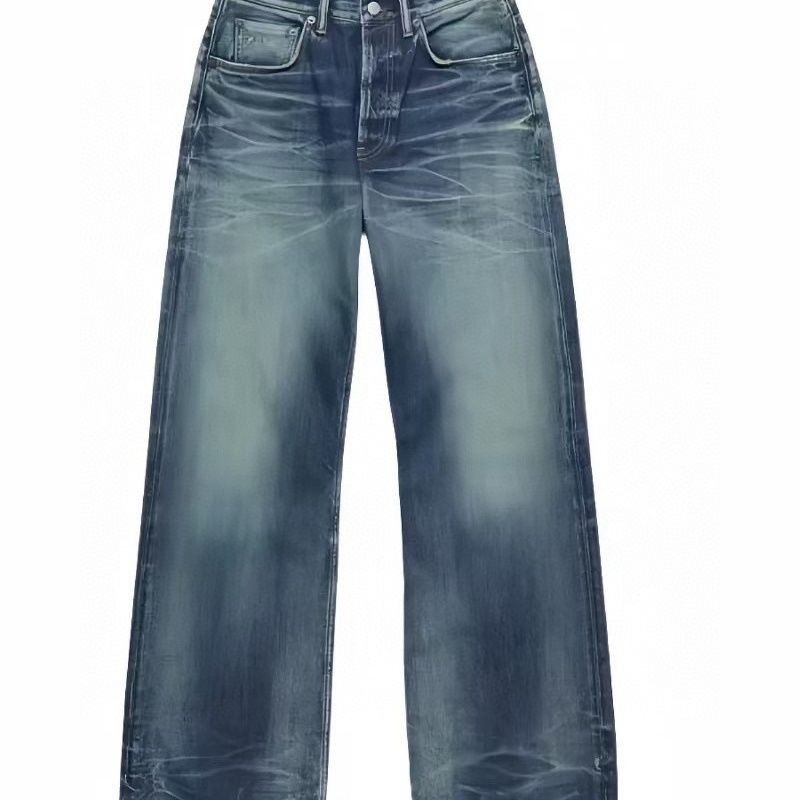 กางเกงยีนส์.Acne.Studio ทรงขากกว้างหลวม เอวกลางล้าง