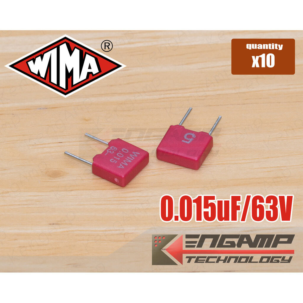 (10ตัว) [F-CAP] 0.015uF/63V 15nF/63V WIMA MKS2 5% 2.5x7.2 H6.5mm P=5mm