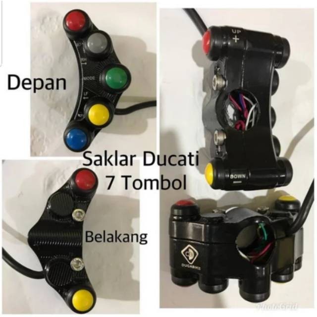 TOMBOL Original 7 ปุ่ม Ducati ซ้าย Ducabike switch thailand - original 7 ปุ่มสวิทช์ Klx Crf D tracke