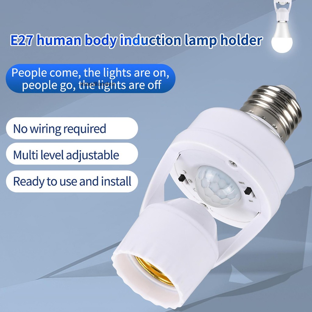 MA 360 องศา Human Induction Motion Sensor โคมไฟซ็อกเก็ตฐาน AC85-265V Delay Time Switch E27 ฐานผู้ถือ