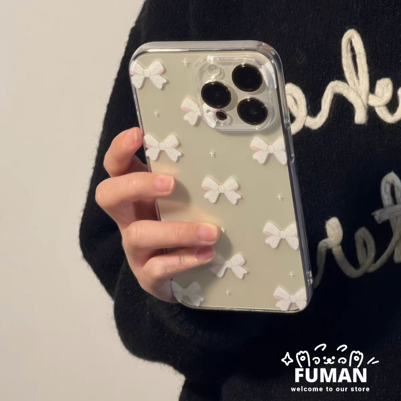 โบว์สีขาวเคสโทรศัพท์สําหรับ OnePlus 13 13R 13T 12R 11 11R 10 10R 10T 9 9T RT 8 8T 7 6 6T Pro ACE 5 U