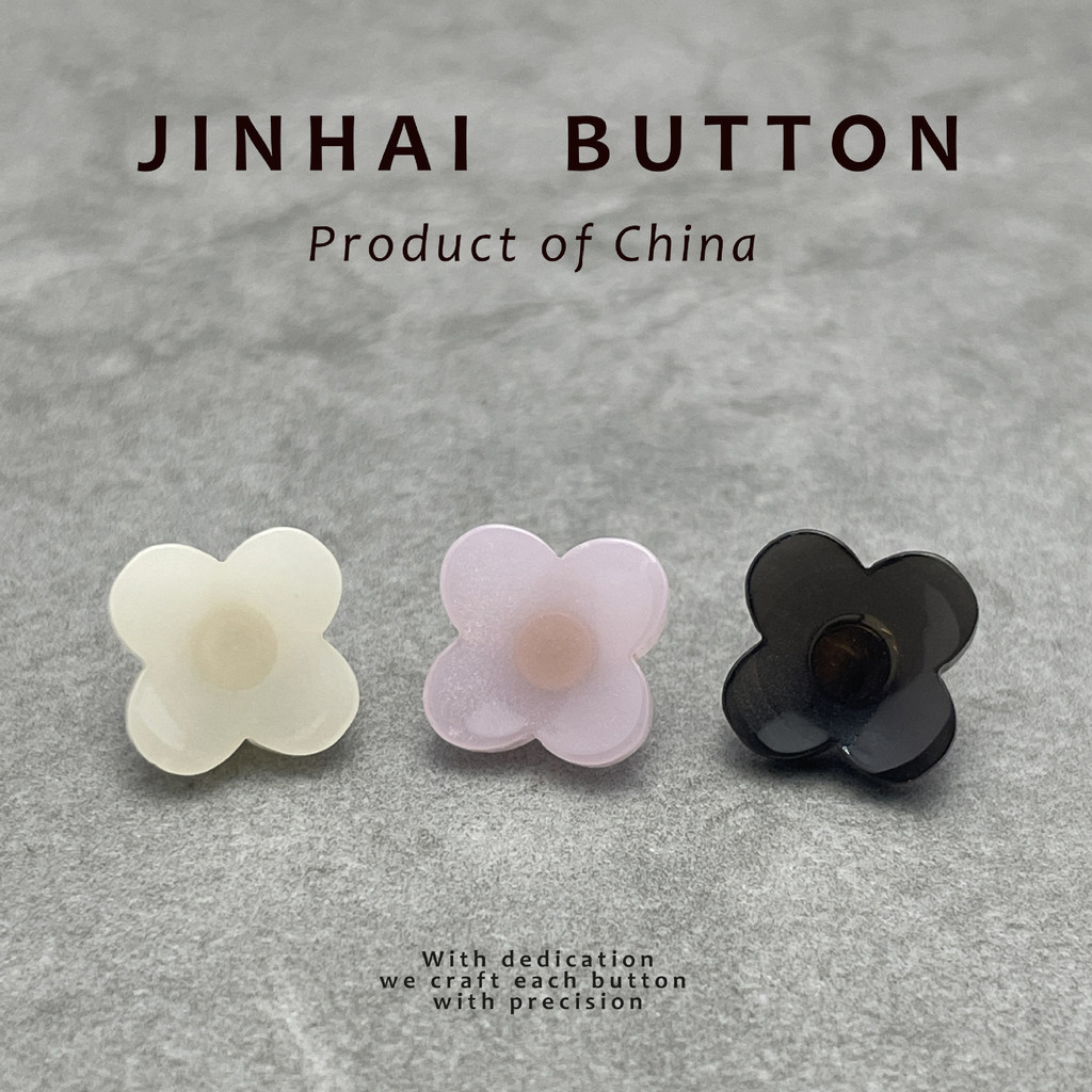 5ชิ้น/เซ็ต12มิลลิเมตรโคลเวอร์เรซิ่นเสื้อผ้าปุ่มสําหรับสูทผู้หญิงเสื้อคอปกตกแต่งหัวเข็มขัด