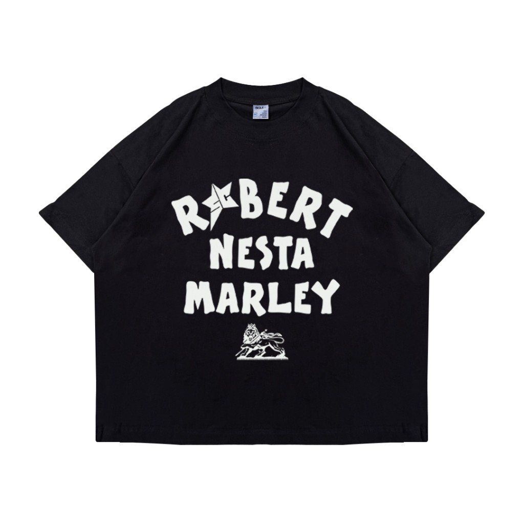 สังคมสังคม | เสื้อยืด OVERSIZE BOXY NESTA MARLEY BLACK