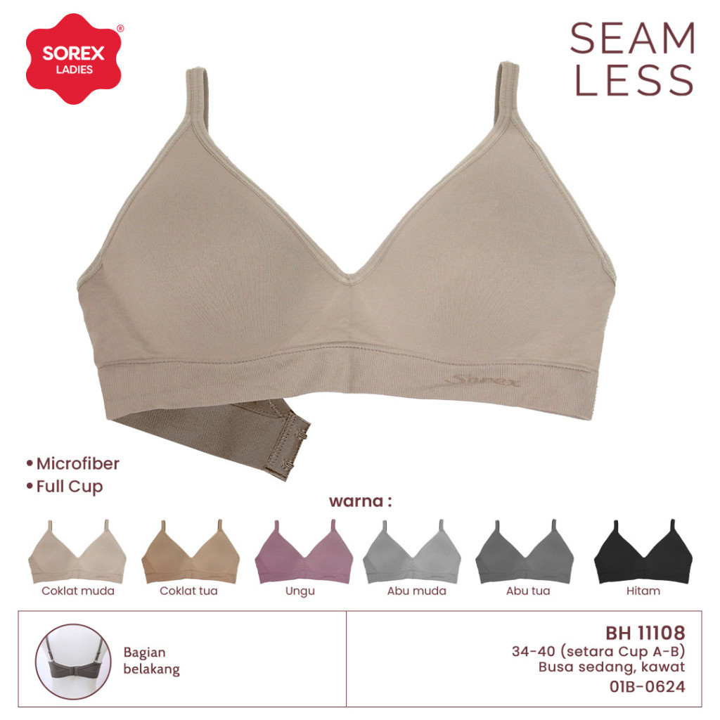 ZG43WL Sorex Bra Underwire Foam Hook 2 Full Cup เทียบเท่ากับ Cup B Plain Bra BH 11108