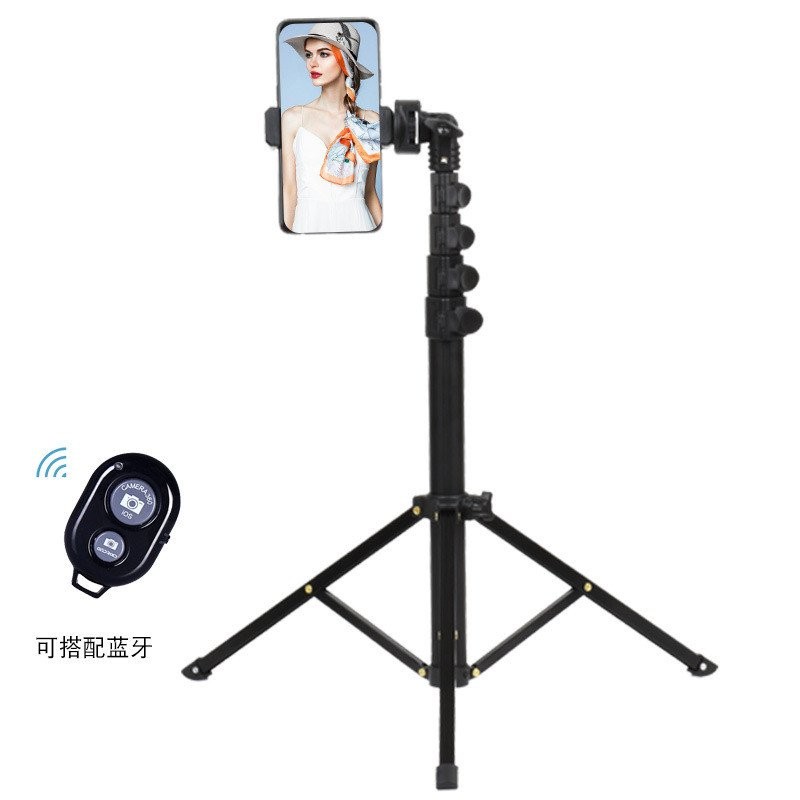 กล้องโทรศัพท์มือถือ 1.6 เมตรอุปกรณ์อลูมิเนียมขาตั้งกล้อง Enze Live Broadcast Selfie Stick กล้องบลูทู
