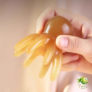 YOYO หวีนวดทรงปลาหมึก หนังศีรษะ ใบหน้า เครื่องขูดร่างกาย วัสดุเรซิน หวีดูแลความงาม Scalp comb
