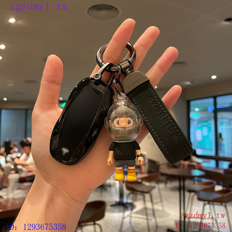 W9H1 CZKA เหมาะสําหรับ Tesla Key Case ใหม่ model3/y/s/x Ya การ์ดป้องกันกรณีกระเป๋าหัวเข็มขัด Edamame