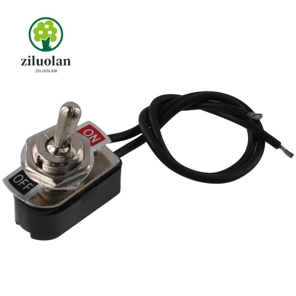 ZILUOLAN Toggle Switch, 2 Pin AC 6A/125V 3A/250V Toggle Rocker Switch, ทนทานเปิด/สลัก Mini Heavy Dut