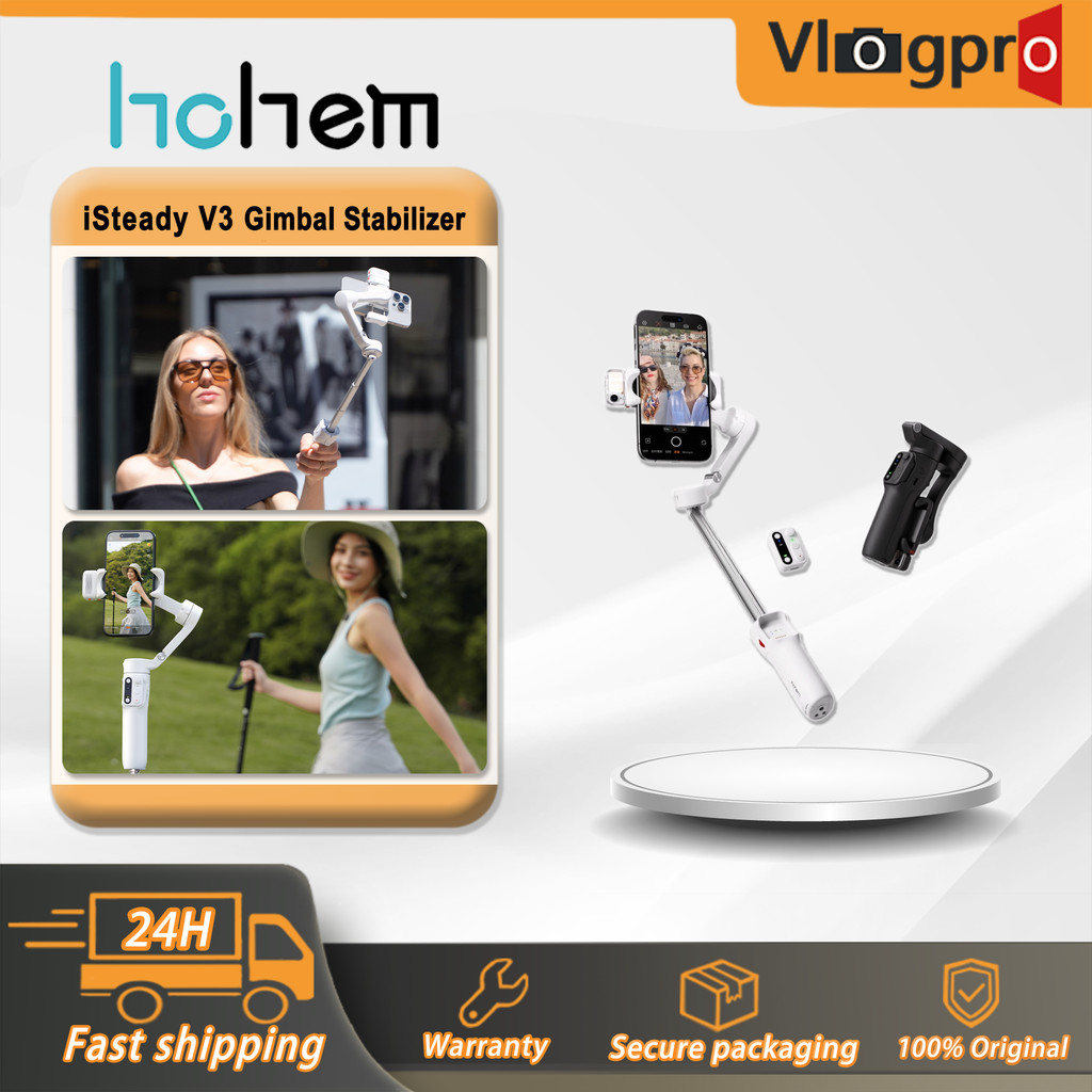 Hohem iSteady V3 Gimbal Stabilizer พร้อมแม่เหล็ก AI Tracker,Gimbal โทรศัพท์ 3 แกนสําหรับการเดินทาง/V