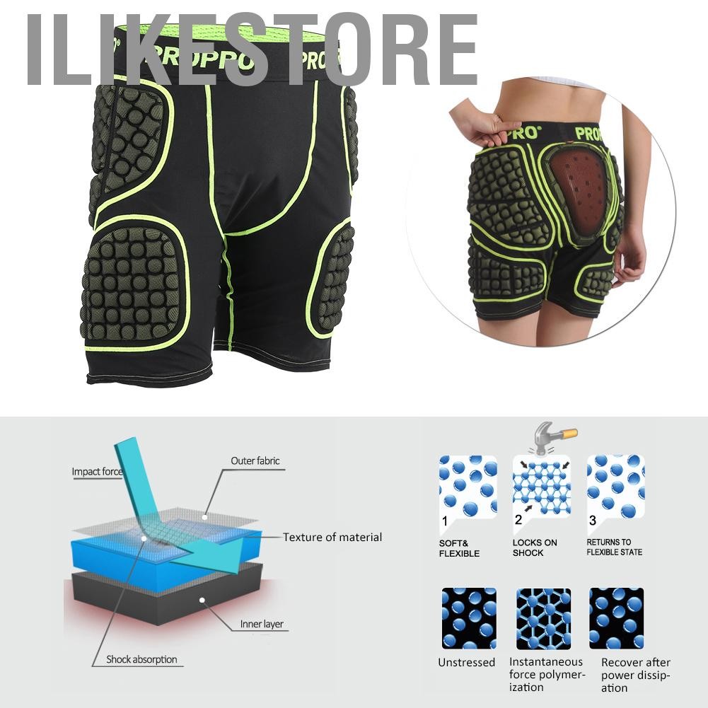 ilikestore-th propro unisex กางเกงสะโพกป้องกันการล่ม