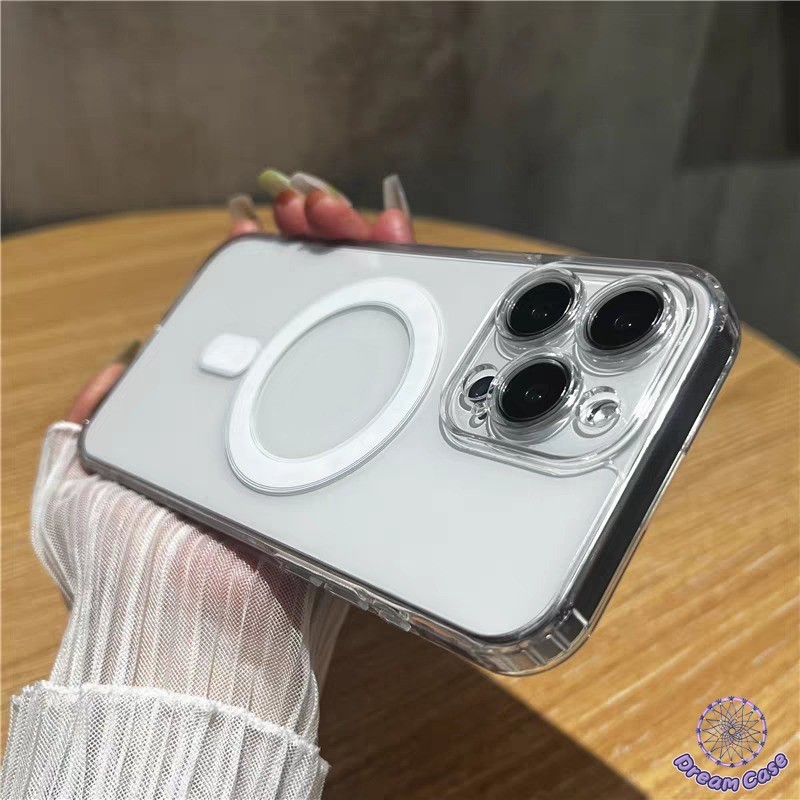 เคสไอโฟน13 ประจุแม่เหล็กสีทึบแสงอ่อนนุ่ม สำหรับ IPhone 18 13 17 12 16 14 11 15 Pro Max XS X XR 14 8 7 16 Plus SE 2022
