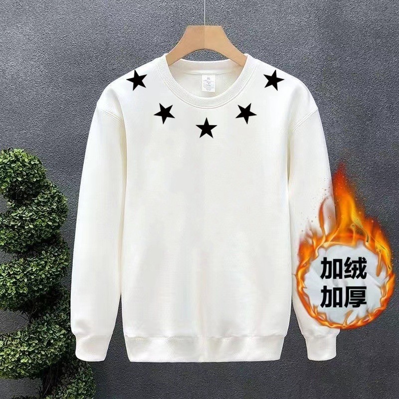 23 ผู้ชายผู้หญิงอินเทรนด์2025 พัดลม 2025 นักเรียนใหม่เสื้อกันหนาว ฮูยัน สไตล์ฮ่องกงรอบคอเกาหลีรุ่นคู