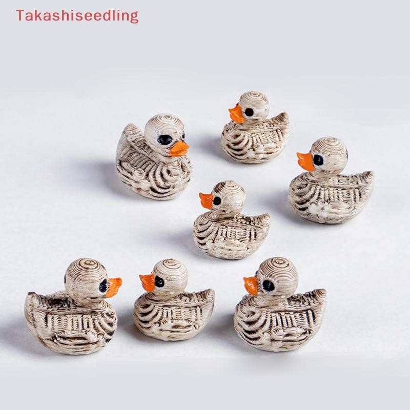 (Takashiseedling) 5PCS Mini Ducks Skeleton ตกแต่งฮาโลวีนเรซิ่นน่ากลัวเป็ด Miniatures ตกแต่งบ้านFigur