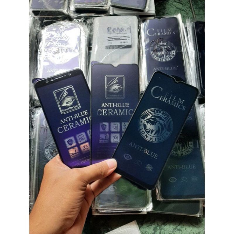 TEMPER GLASS BLUE CERAMIC MATTE ANTI RADIATION ANTI BREAK SAMSUNG A6-2018 J6-2018