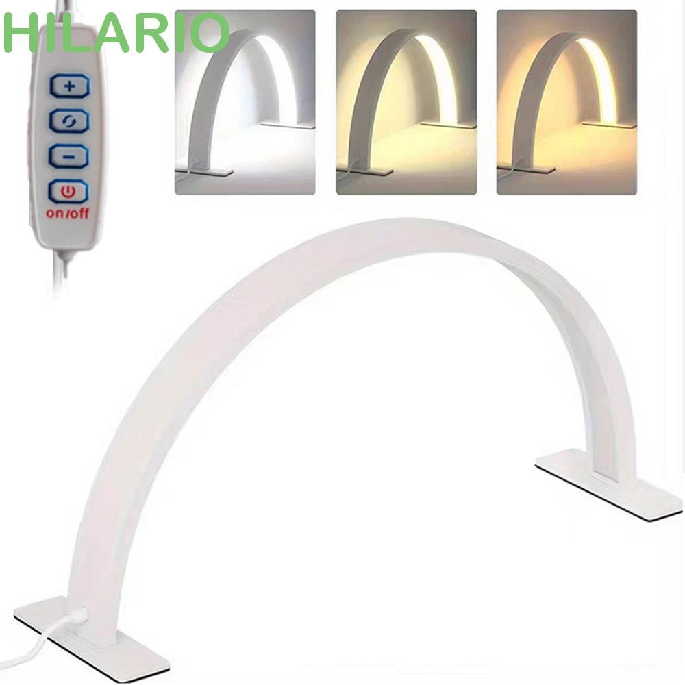 HILARIO โคมไฟเล็บรูปตัว U,หรี่แสงได้ 180 องศาส่องสว่าง Half Moon Nail Light, สะดวกอเนกประสงค์ปรับได้