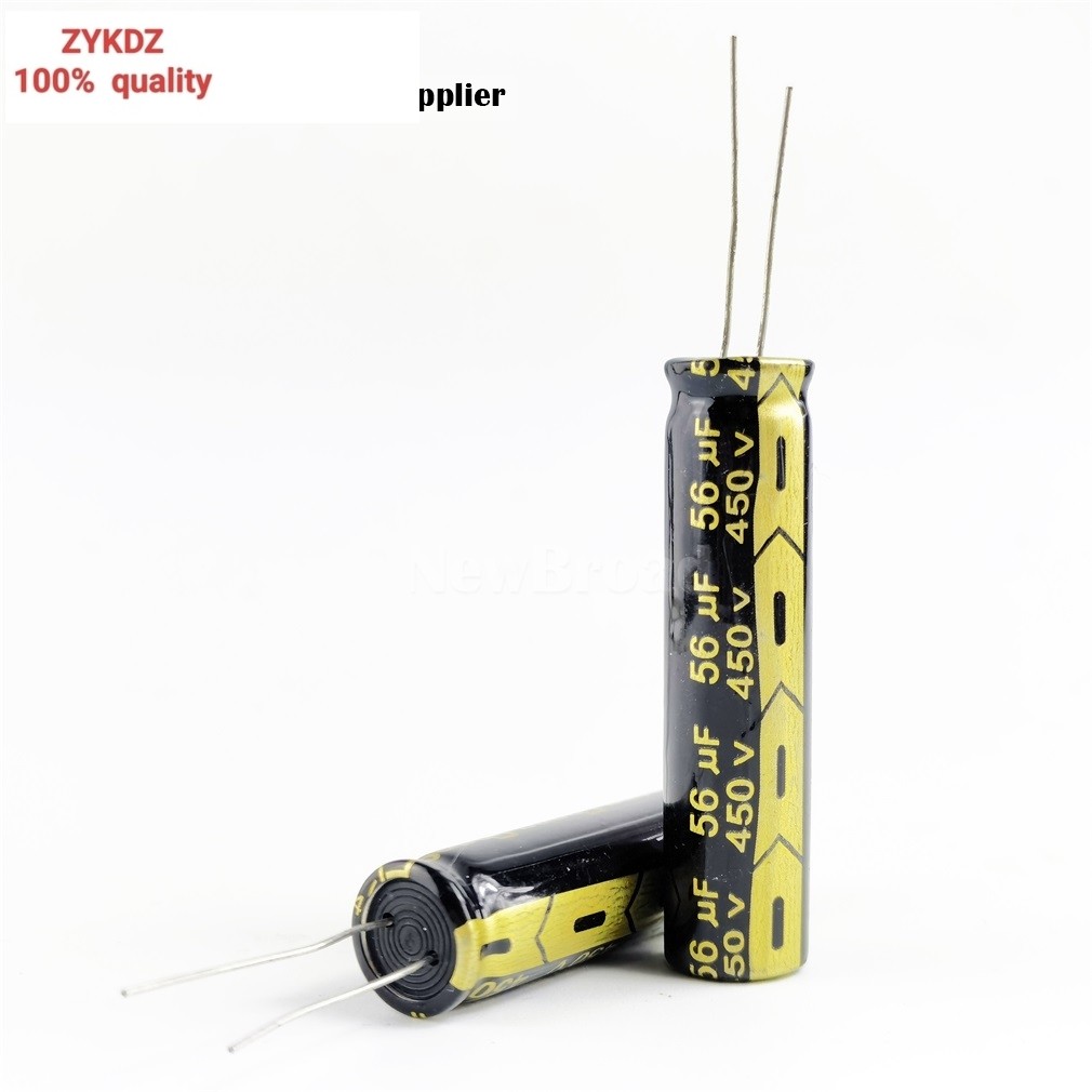 5 ชิ้น 450V56UF แหล่งจ่ายไฟ LCD ความถี่สูงที่ใช้กันทั่วไปแถบยาวยี่ห้อใหม่ตัวเก็บประจุไฟฟ้า 56UF 450V