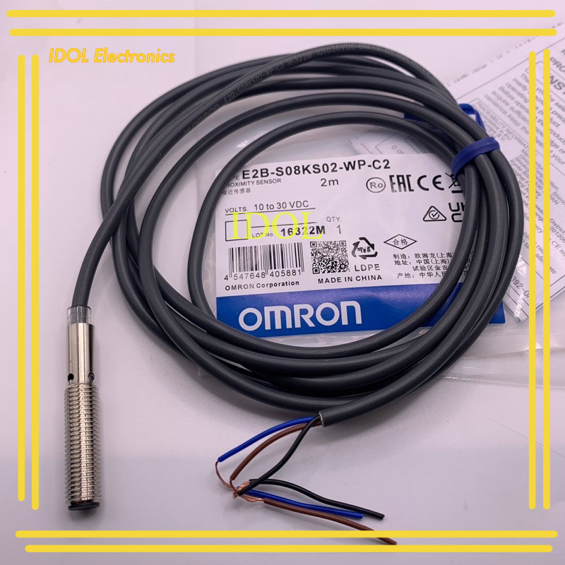 NEW แท้ ร้านในไทย E2B-M12KS04-WP-C2 งานแท้ หัว 12mm จับโลหะ ระยะจับ 4mm 3 สาย NPN NC ไฟ 10 to 30VDC 