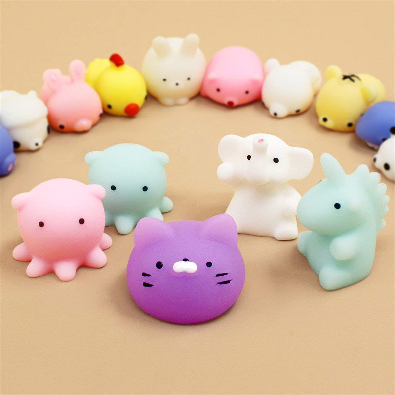 10-30PCS ของเล่นบรรเทาความเครียด Mochi Squishies Kawaii Anima Squishy ของเล่นเด็ก Antistress Ball บีบ Party Favors ของเล่นบรรเทาความเครียดสําหรับวันเกิด