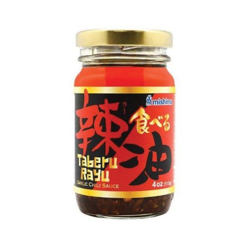 มิชิม่า ซอสกระเทียมพริกกรอบในน้ำมันถั่วเหลือง ขนาด 115กรัม/ขวด TABERU RAYU 115G/BOTTLE