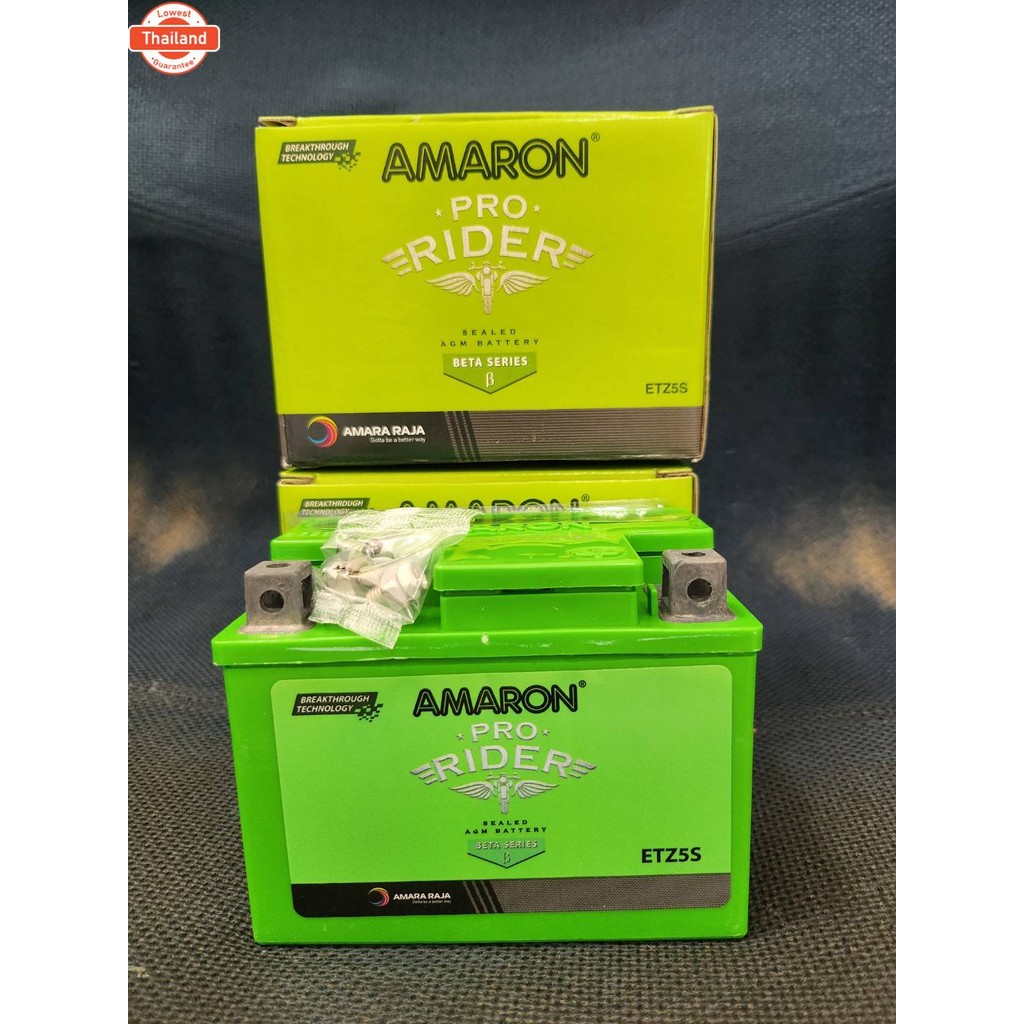 แตเตอรี่รถมอเตอร์ไซค์  Amaron 12ETZ5S 12V5AH