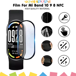 ป้องกัน Gores โค้ง 3D กระจกนิรภัย / ไฮโดรเจล TPU ฟิล์มอ่อนสำหรับ for MiBand 10 9 8 ป้องกันหน้าจอสำหรับ Miband 10 9 8 NFC