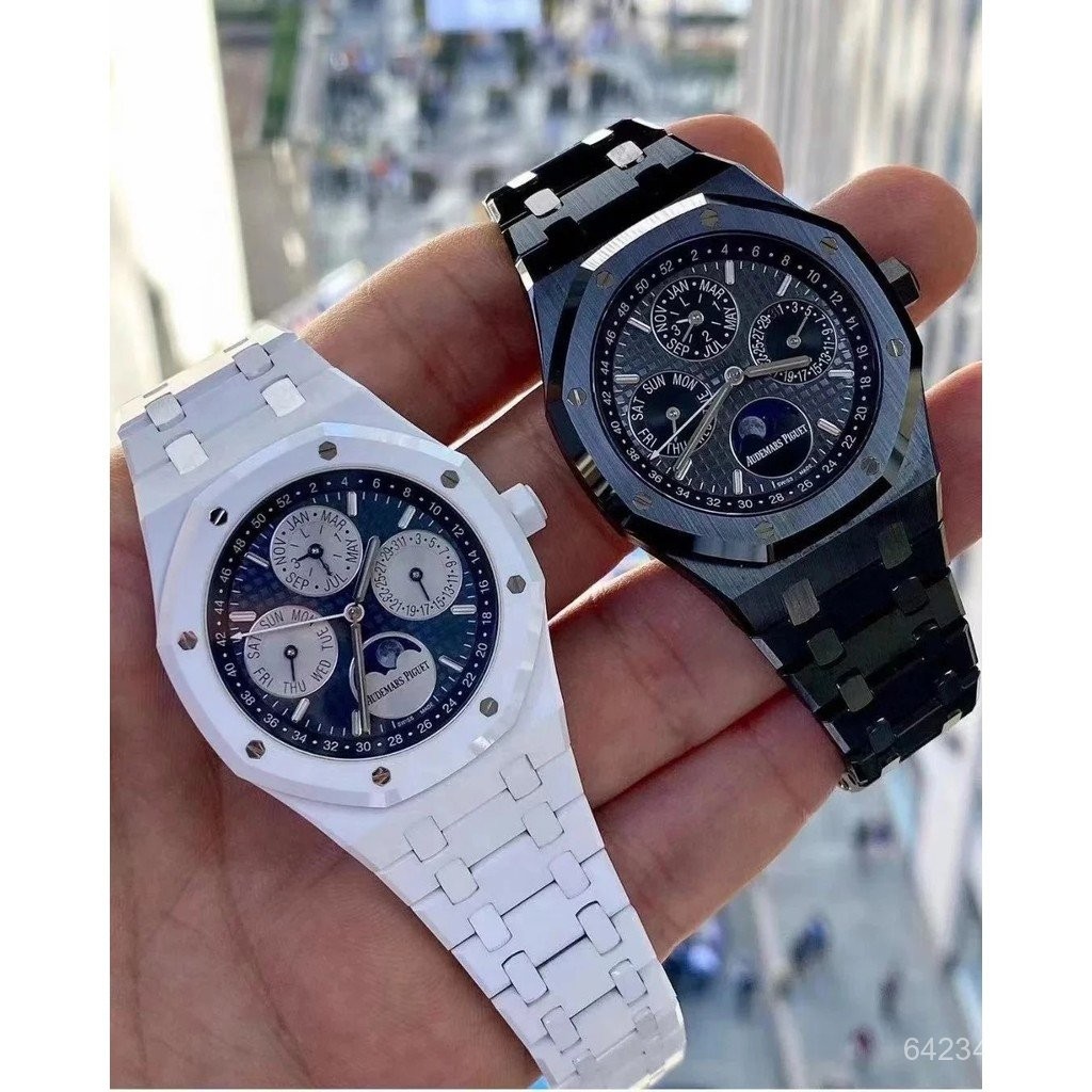 นาฬิกาข้อมือ APS APS Royal Oak Series (ap Ceramic Special Edition Watches) 26579 Black Ceramic/White