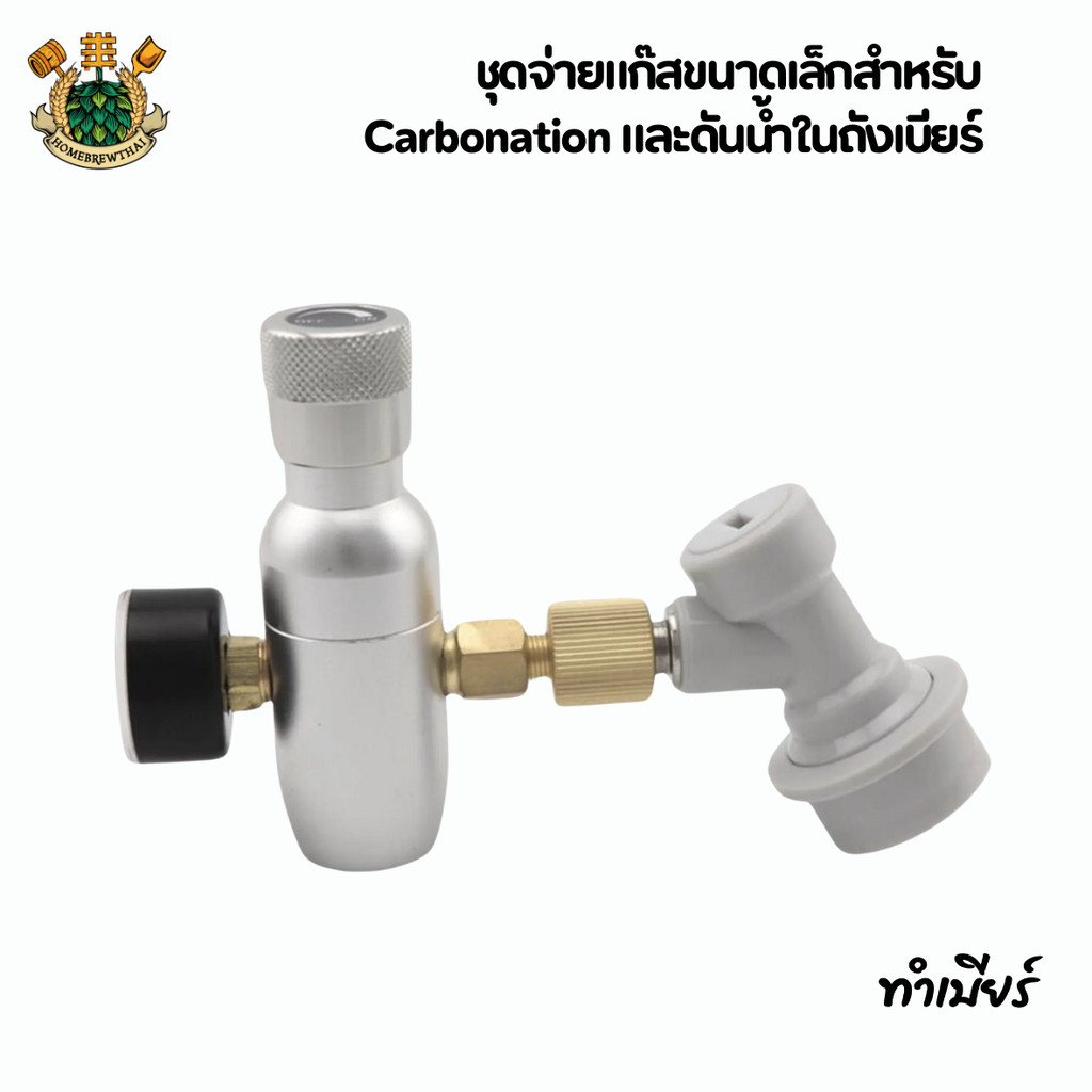 Mini Regulator ชุดจ่ายแก๊สขนาดเล็กสำหรับ Carbonation และดันน้ำในถังเบียร์