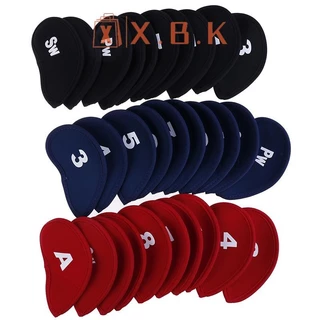 HSTH 10 ชิ้น Neoprene Golf Club Putter Cover Wedge Iron ป้องกัน Headcovers ชุด ร้อน