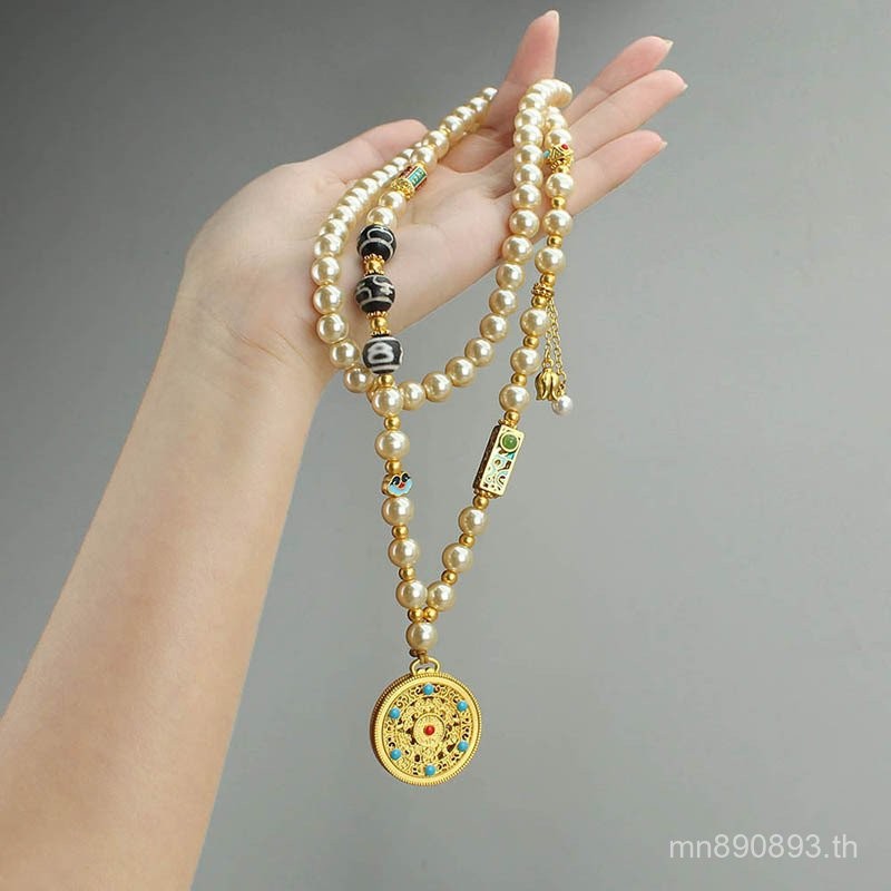 จี้เลียนแบบมุกยาวสไตล์จีน Retro หรูหรา Pony กระโปรง High-End สร้อยคอ Cheongsam ใหม่จีน Gourd อุปกรณ์