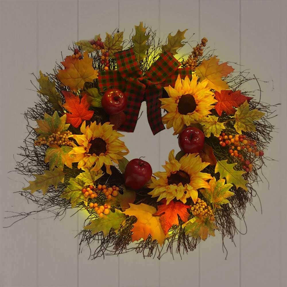 Christmas Thanksgiving Decoration Flower Wreath Sunflower Flower Wreath