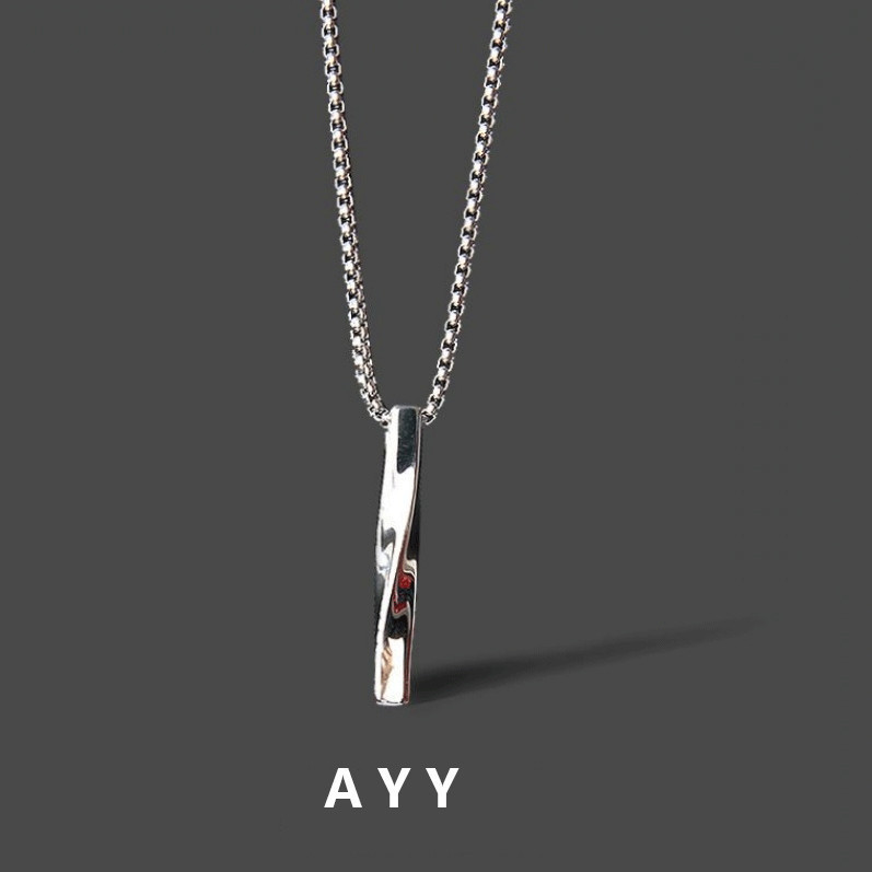 อารมณ์/สร้อยคอผู้ชายอินเทรนด์ครอบงําอินเทรนด์เกาหลีรุ่นAll-Match Twistedจี้แผ่นเกลียวจี้อุปกรณ์เสริม