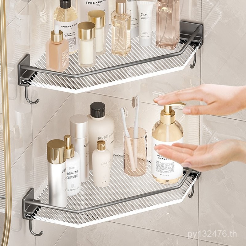 ผนังเจาะรูฟรีสามเหลี่ยมมุมเอเชียติดผนัง Lu ชั้นวางชั้นวางมุมห้องน้ําห้องน้ําห้องน้ํา Xuan IWC2