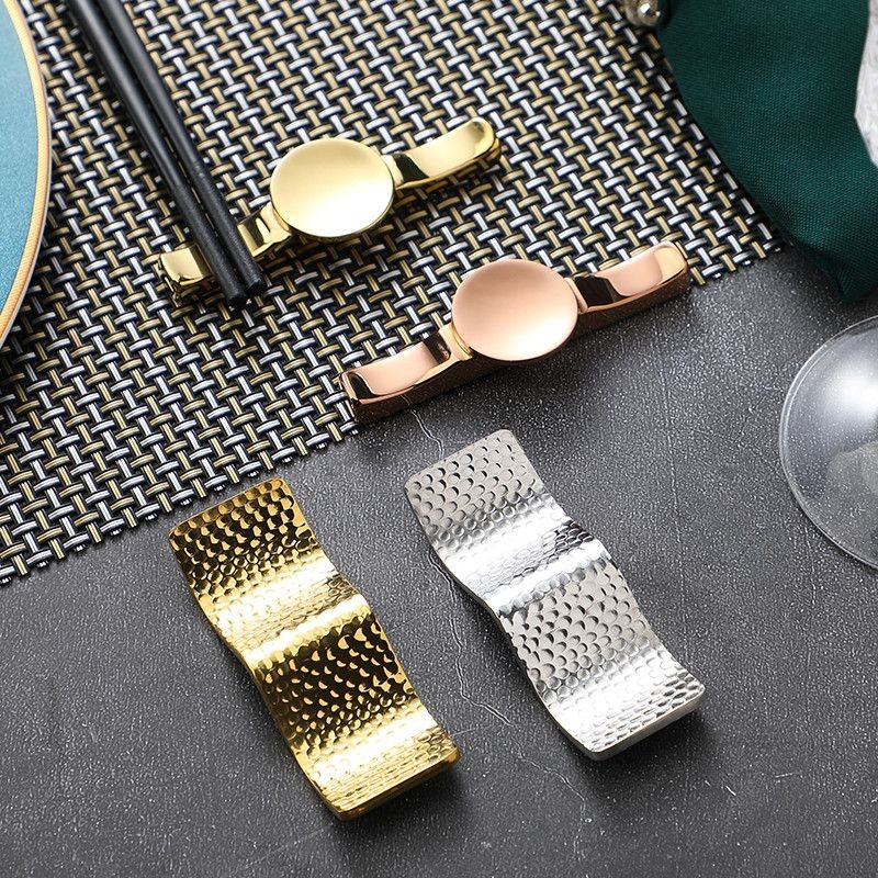 Spoon and Fork Holder gold Hotel Chopstick Rest Table Setting#Stainless Steel Spoon Rest8cc Chopstic