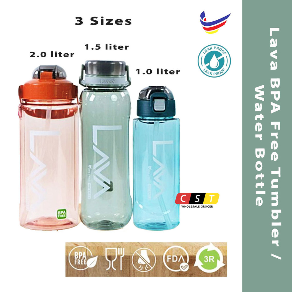 Lava BPA Free Tumbler / ขวดน้ํา / Botol Air [ 1.0L / 1.5L / 2.0L ]