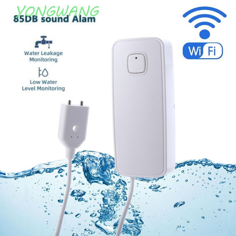 YONGWANG Water Alarm, Overflow Level Wifi Water Leak Sensor, Remote Monitor Smart Tuya Sound Alarm W