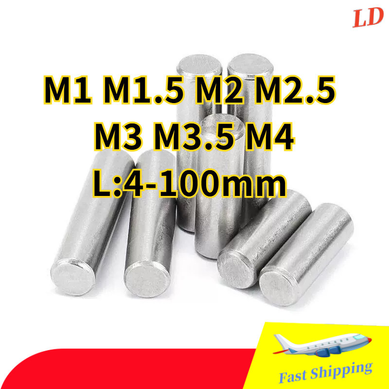 หมุดพิน ปิ๊น สลัก แกนเดือย สแตนเลส 304 กลม dia/ Solid Parallel / Dowel Pins / พิน Dowel Pin ขนาด LESTPRO  M1-M4 * L = 4-100MM (-ZHX-LD-TH-1)
