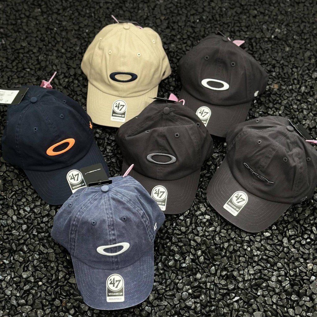 Oakle* 47Embroidery logo Vintage Baseball Cap Duckbill Cap Sun Hat Curved Brim Cap Unisex